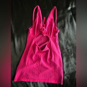 Rosy pink mini dress